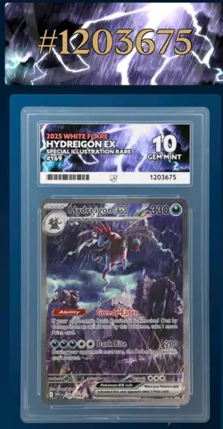 Pokemon TCG Hydreigon EX SIR White Flare 169/086 Ace 10 Perfect Subgrades - Image 3