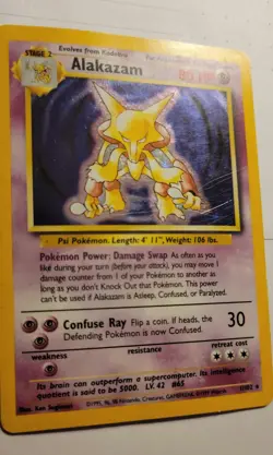 Alakazam 1/102 Base Set Holo Unlimited - Image 1