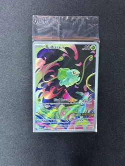 Pokemon TCG Bulbasaur - (Mega Evolution Stamped) 133/132 Box Topper Promo SEALED - Image 1
