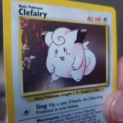 Pokemon cards 1st edition clefairy hologram defect misprint 5/102 near mint, - Image 2