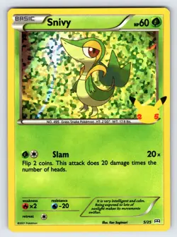 Snivy 5/25 2021 McDonald's 25th Anniversary Pokemon Card TCG Promo Holo - Nm - Image 1