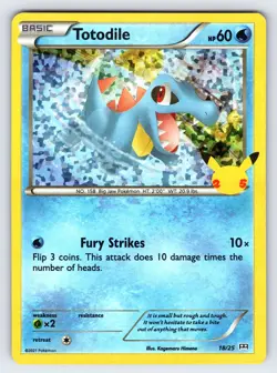 Totodile 18/25 2021 McDonald's 25th Anniversary Pokemon Card TCG Promo Holo - Nm - Image 1
