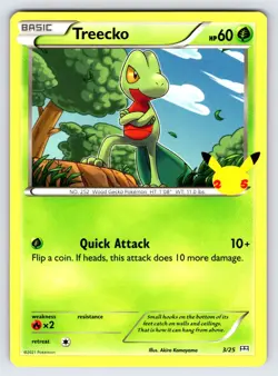 Treecko 3/25 2021 McDonald's 25th Anniversary Pokemon Card Promo Non Holo - Nm - Image 1
