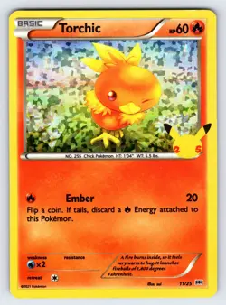 Torchic 11/25 2021 McDonald's 25th Anniversary Pokemon Card TCG Promo Holo - Nm - Image 1