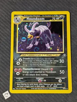 Houndoom 4/75 - Neo Discovery Unlimited Holo Rare Pokemon TCG MP Swirl - Image 1