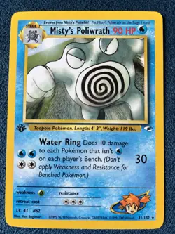 Gym Heroes 1st Edition Rare Misty's Poliwrath 031/132 LP - Image 1
