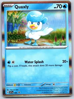 Quaxly 003 Holo Promo Scarlet & Violet Promo Pokemon Lightly Played - Image 1