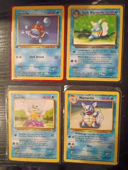 Pokemon Squirtle first Edition, Dark Wartortle Team Rocket, Squirtle And... - Image 1