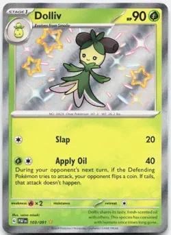Dolliv 103/091 Shiny Rare Paldean Fates Pokemon Holo Lightly Played - Image 1
