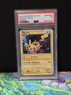 2010 Pokemon Heart Gold & Soul Silver Pikachu Promo HG & SS Holo PSA 1 PR - Image 1