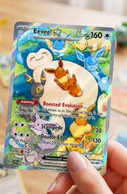 Eevee EX Eeveelutions Snorlax Holo Full Art Custom Pokemon Card Print - Image 1