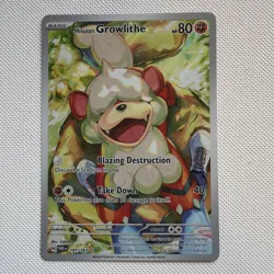 Pokemon TCG Hisuian Growlithe 181/167 Twilight Masquerade IR Holo English 2024 - Image 1