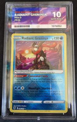 Pokemon TCG Radiant Greninja - Astral Radiance - ACE 10 Perfect Subgrades - Image 1