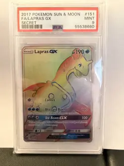 CARTA POKEMON LAPRAS GX 151/149 SUN & MOON PSA 9 GRADATA TCG CARD ENG - Image 1
