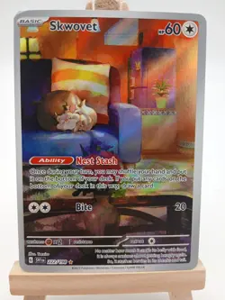 Skwovet 222/198 - Scarlet & Violet - Gold Star Rare Holo - LP Pokemon Card, 2023 - Image 1