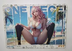 Sexy NAMI Goddess One Piece WAIFU 🌞 "Summer Party" Foil Embossed Doujin Card - Image 4