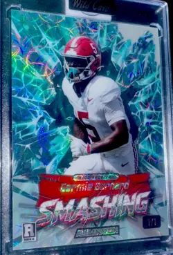 2026 Wild Card Alumination 1/1 Germie Bernard Smashing Blue Ice Non Auto 1/1 RC - Image 2