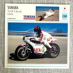 Yamaha 750 OW 31 Records Coluche 1985 Japan Edito Service Atlas Motorcycle Card - Image 1
