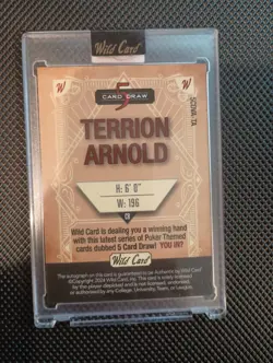 2024 Wild Card 5 Card Draw - Vintage Terrion Arnold #5CDVA-TA Purple/Pink... - Image 2
