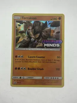 Terrakion Hoko (SM205) Sun And Moon Black Star Promo Pokemon Card - LP - Image 1