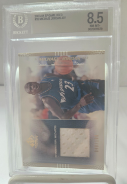 MICHAEL JORDAN 2003-04 SP Game Used Jersey Mint Wizards Card #92 Low Pop - Image 1