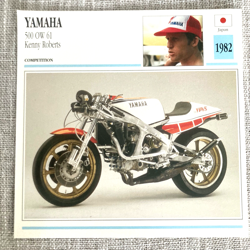 Yamaha 500 OW 61 Kenny Roberts 1982 Japan Edito Service Atlas Motorcycle Card - Image 1