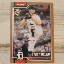 Topps 2026 Series 1 Troy Melton RC Detroit Tigers #212 MLB Card - Image 1