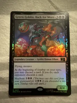 MTG Green Goblin, Back for More #0657 Foil Rare Marvel Super Heroes (MSH) - Image 1