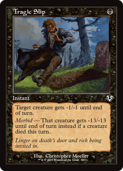 Tragic Slip (Retro Frame) [Innistrad Remastered] Foil Near Mint - Image 1
