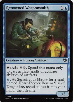 Renowned Weaponsmith C Commander Masters 114 NM MTG - Image 1