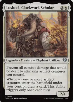 Losheel, Clockwork Scholar U Commander Masters 38 - LP MTG - Image 1