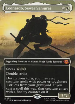 Leonardo Sewer Samurai Borderless M Teenage Mutant Ninja Turtles 215 NM MTG - Image 1