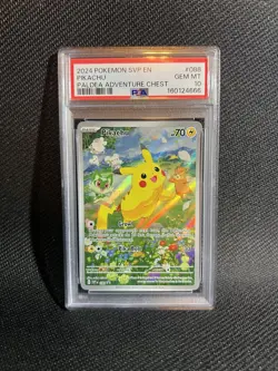 2024 Pokemon SVP en Pikachu Paldea Adventure Chest #088 PSA 10 Gem MT - Image 1