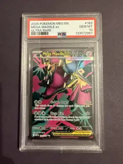 2025 Pokemon Mega Evolution Mawile ex Ultra Rare #162/132 PSA 10 GEM MINT - Image 1