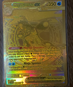 Pokemon TCG Chaos Rising Mega Greninja Ex GOLD 122/086 English Mega Hyper Rare - Image 1