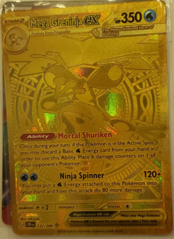Pokemon TCG Chaos Rising Mega Greninja Ex GOLD 122/086 English Mega Hyper Rare - Image 3