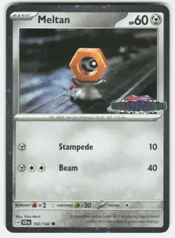 MELTAN 102/142 COMMON STELLAR CROWN POKEMON REVERSE HOLO NM/M - Image 1