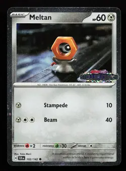 Meltan (Stellar Crown Stamped) 102/142 Holo Pokemon Card - Image 1