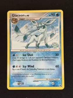 Glaceon 20/100 Pokemon Majestic Dawn Countdown Calendar Snowflake Stamp LP - Image 1