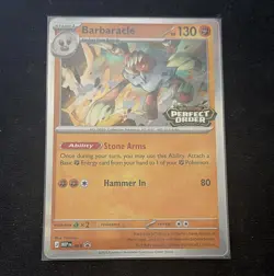Pokemon TCG Barbaracle 065 MEP Perfect Order English 130 HP Stamped Promo - Image 1