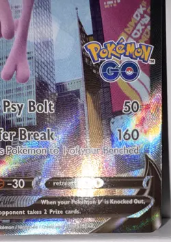 The Pokemon Company Mewtwo V 072/078 Pokemon GO Holo Rare English 220HP Psychic - Image 5