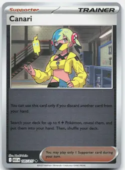 Canari 185/217 Uncommon Ascended Heroes Pokemon Reverse Holo Near Mint - Image 1