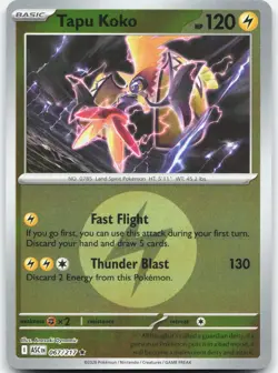 Tapu Koko (Energy Symbol) 067/217 Ascended Heroes Pokemon Reverse Holo NM - Image 1