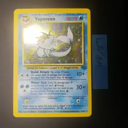 Vaporeon 12/64 - Holo Rare - Jungle Set - VINTAGE WOTC Pokemon Card - LP/NM - Image 1