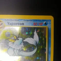 Vaporeon 12/64 - Holo Rare - Jungle Set - VINTAGE WOTC Pokemon Card - LP/NM - Image 3