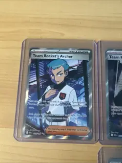 Pokemon Card Lot 4 Illustration Rares Destined Rivals Giovanni 225 Ariana 224 - Image 4