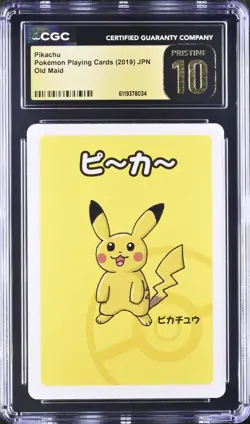 Pokemon TCG Pikachu Old Maid 2019 Japanese Playing Card CGC PRISTINE 10 - Image 1