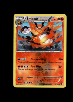 Pokemon 2012 Light Play Emboar Boundaries Crossed REVERSE 26/149 Card - Image 1