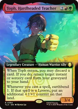 MTG FOIL Toph, Hardheaded Teacher Extended Art - Avatar: The Last Airbender #384 - Image 1