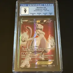 CGC 9 MINT Mewtwo EX 2015 BREAKthrough 158/162 Ultra Rare Holo Pokemon Card psa - Image 1